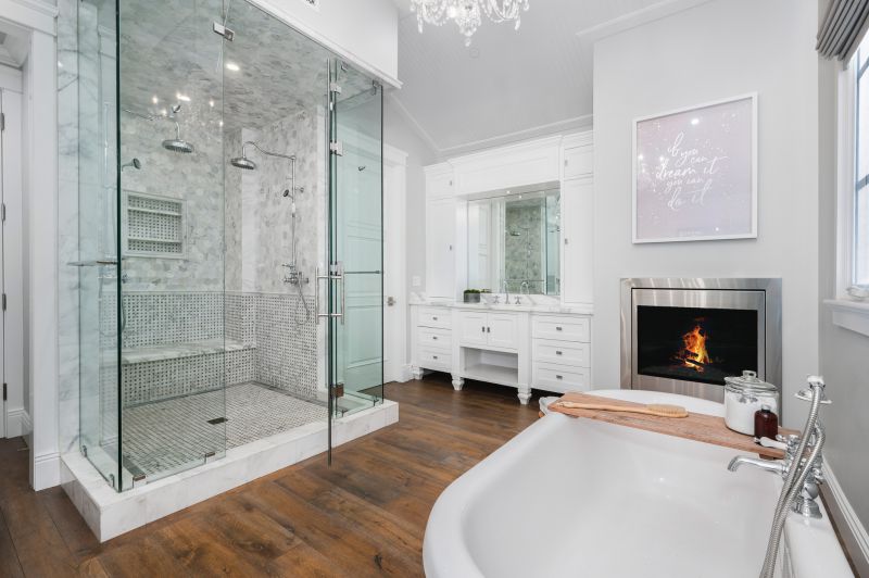 Luxurious Shower with Glass Walls